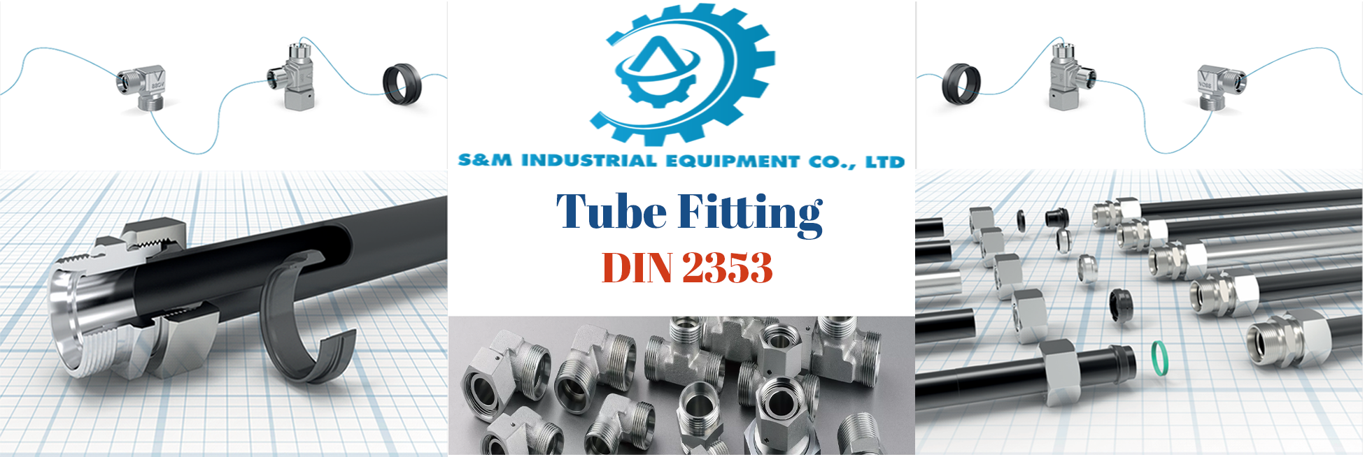Phụ kiện kết nối thủy lực DIN 2353 của SMIE
