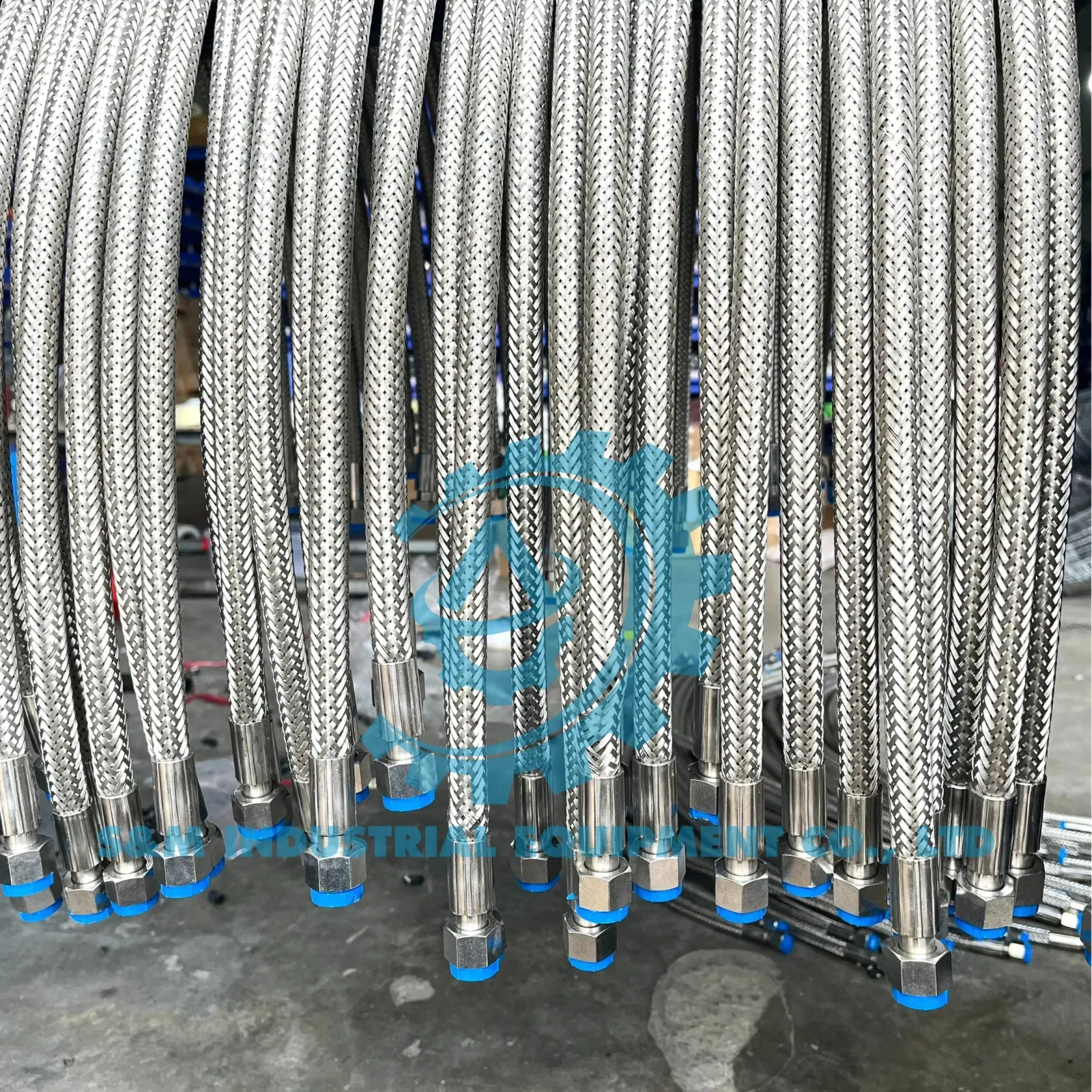 Cụm ống thủy lực bấm đầu bọc lưới inox