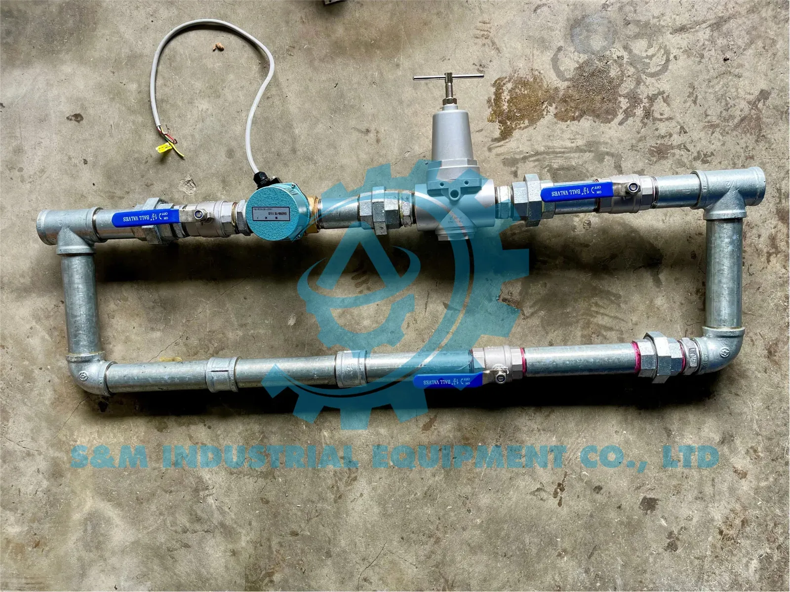Cụm đường ống khí nén công nghiệp lắp trên khung